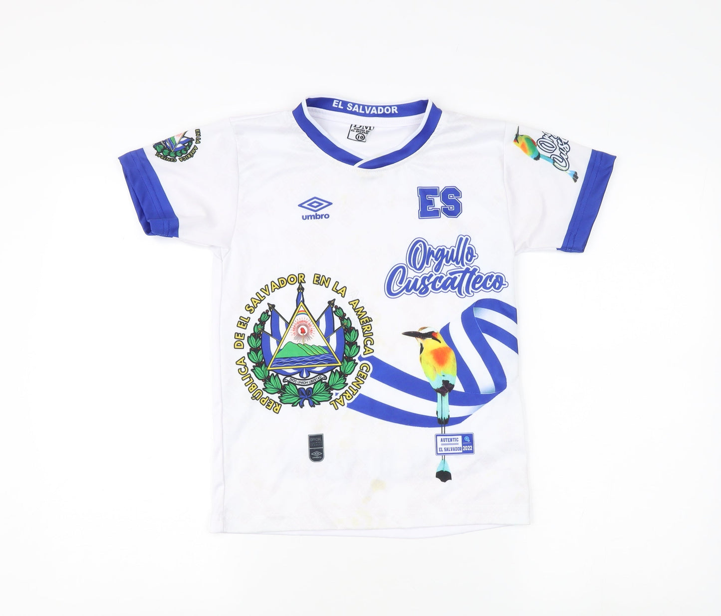 Umbro Boys White Graphic Print Football T-Shirt, Size 10 Years
