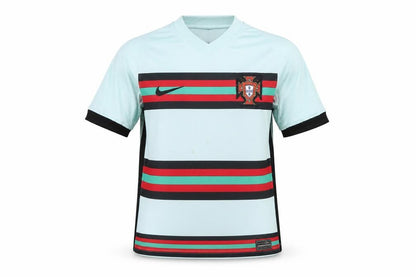 Front view of Nike boys’' blue football jersey m athletic fit