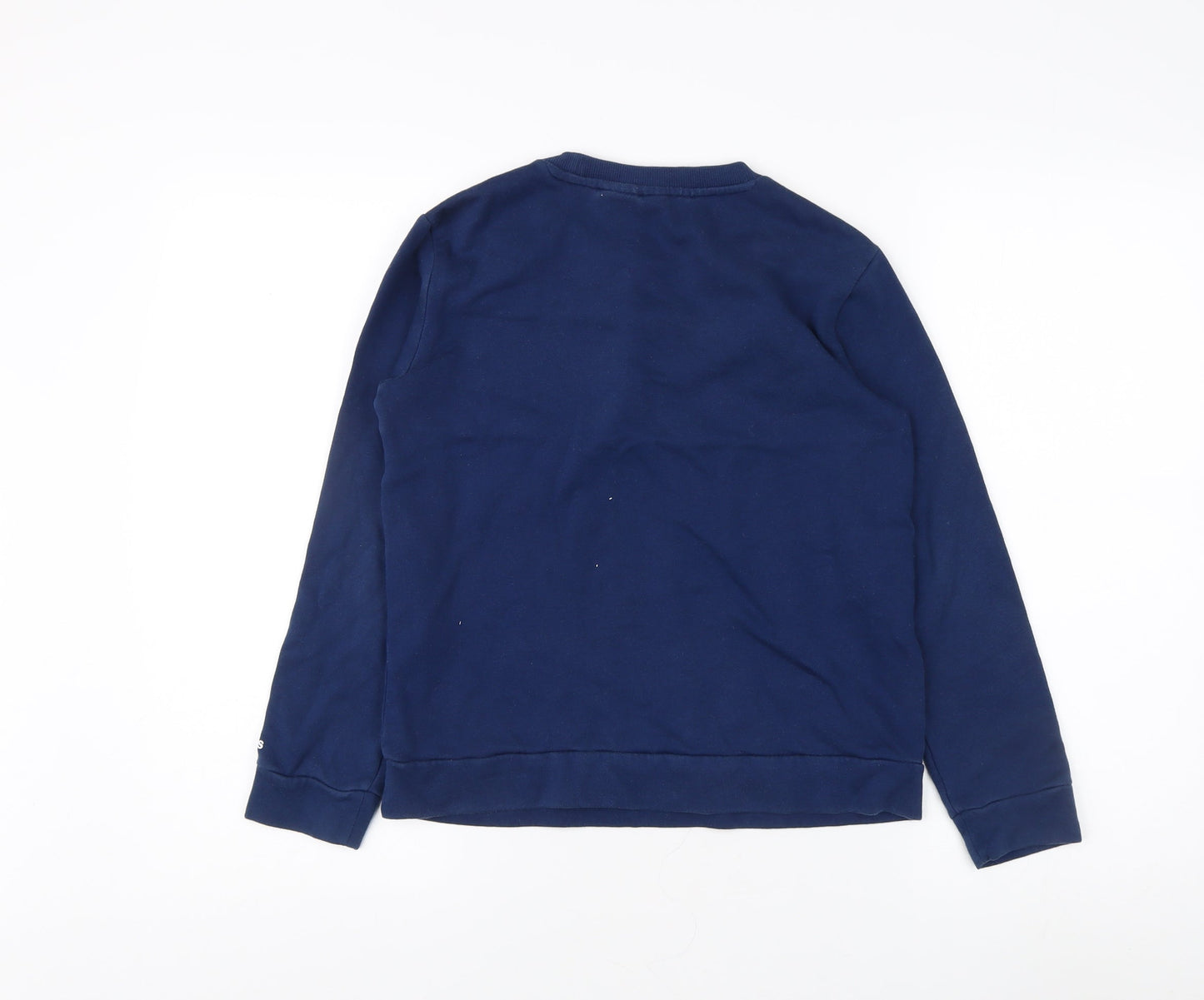 Adidas Boys Blue Crew Neck Sweatshirt 9-10Y Graphic Print