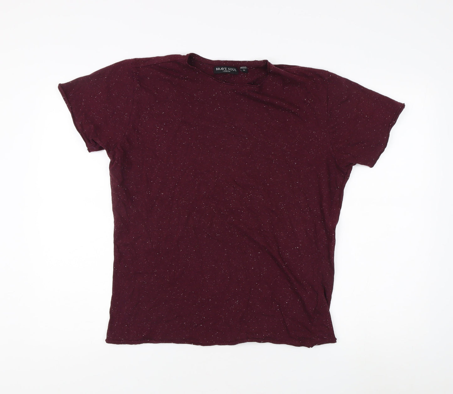 Unisex Adults UK Size M Brave Soul Red Basic T-Shirt