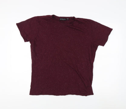 Unisex Adults UK Size M Brave Soul Red Basic T-Shirt