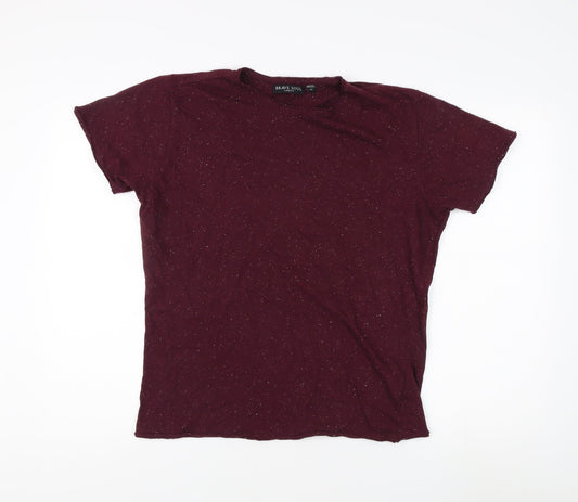 Unisex Adults UK Size M Brave Soul Red Basic T-Shirt