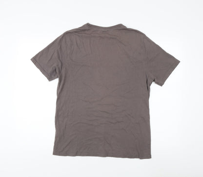 Marvel Men's Grey Graphic T-Shirt, Medium, Comic Style