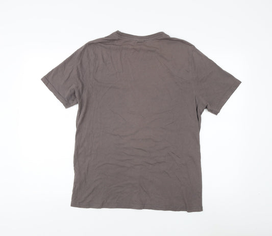 Marvel Men's Grey Graphic T-Shirt, Medium, Comic Style