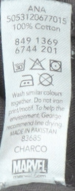 Marvel Men's Grey Graphic T-Shirt, Medium, Comic Style