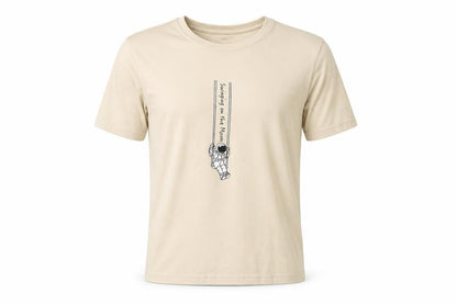Mindful Men's Beige Graphic Print T-Shirt S