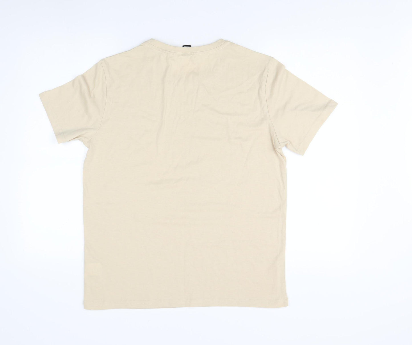 Mindful Men's Beige Graphic Print T-Shirt S