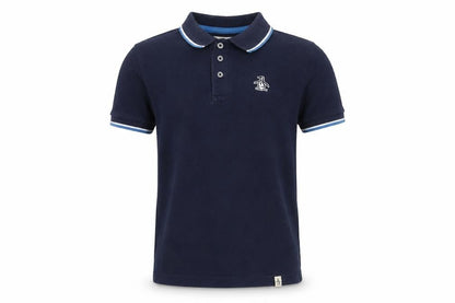 Penguin Boys Blue Polo Shirt, Size 7-8Y, Short Sleeve
