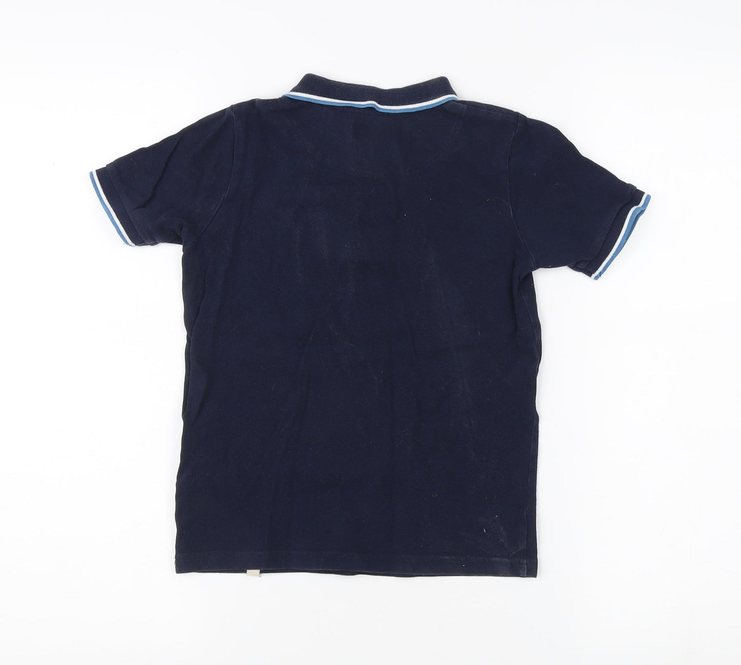 Penguin Boys Blue Polo Shirt, Size 7-8Y, Short Sleeve