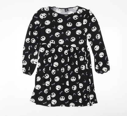 Disney Girls Black Long Sleeve Dress, The Nightmare Before Christmas