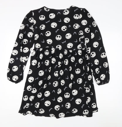 Disney Girls Black Long Sleeve Dress, The Nightmare Before Christmas