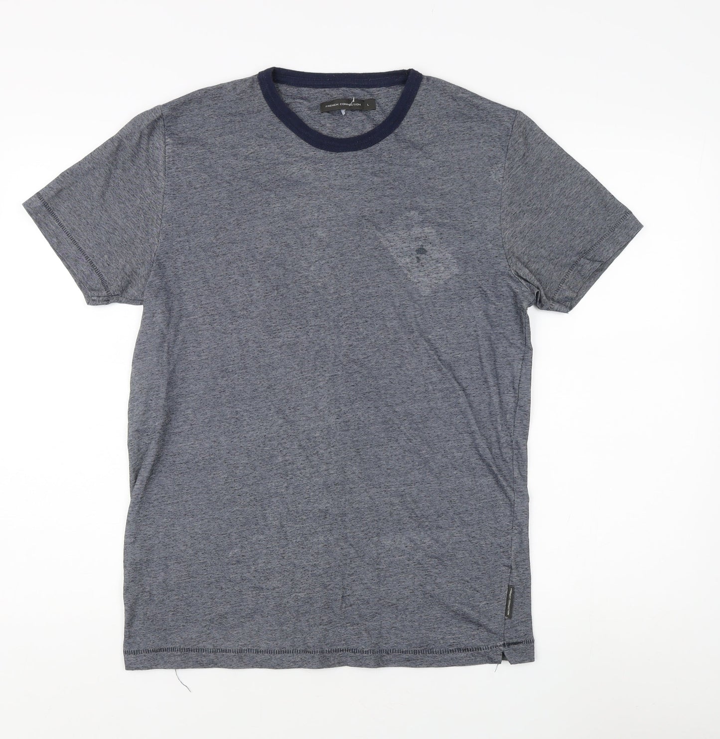 Mens UK Size L French Connection Blue  T-Shirt