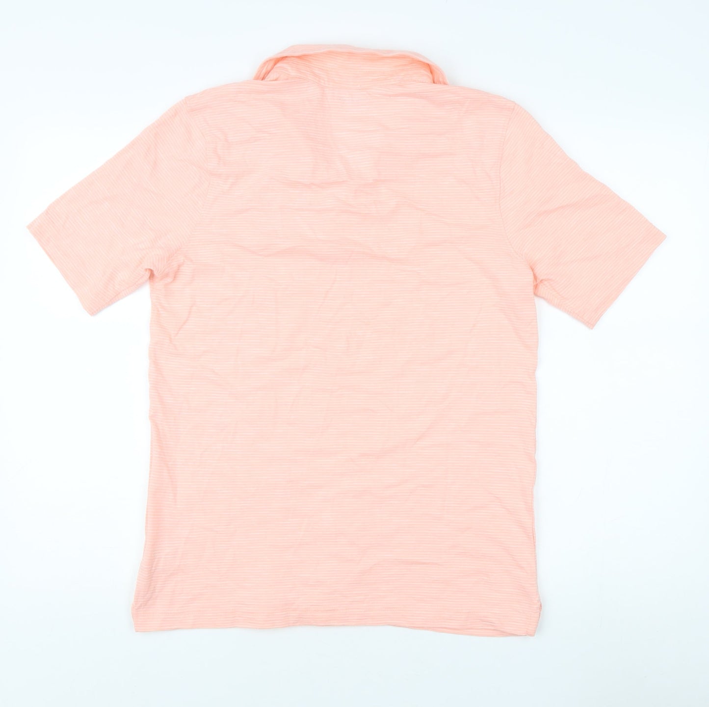 Lands' End Men's Pink S Striped Polo Shirt