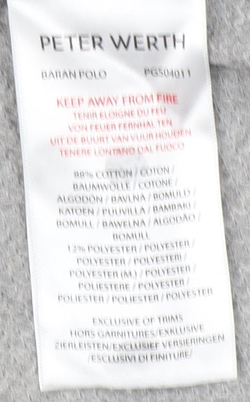 Peter Werth Men's Grey Polo Shirt, Size L, Casual Style