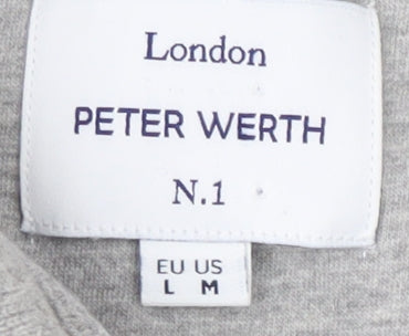 Peter Werth Men's Grey Polo Shirt, Size L, Casual Style