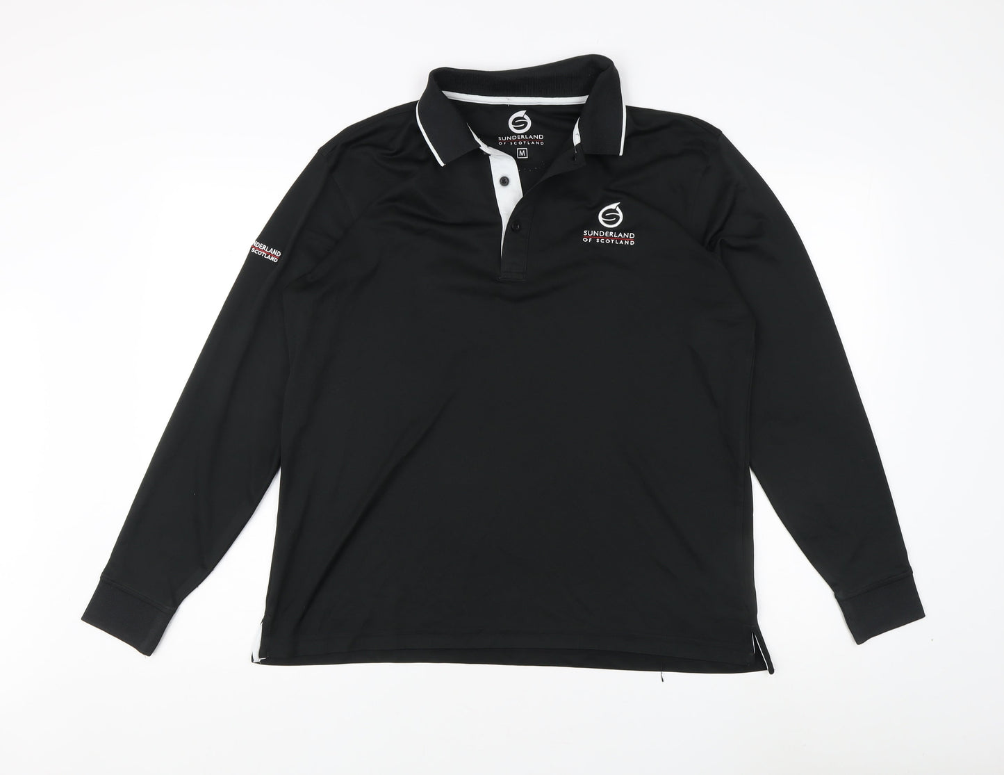Sunderland of Scotland Men's Black Button-Up Polo, M
