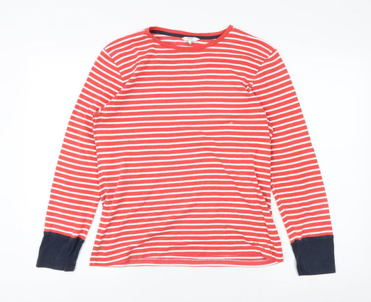 Cotton Traders Red Striped Long Sleeve T-Shirt Size 14