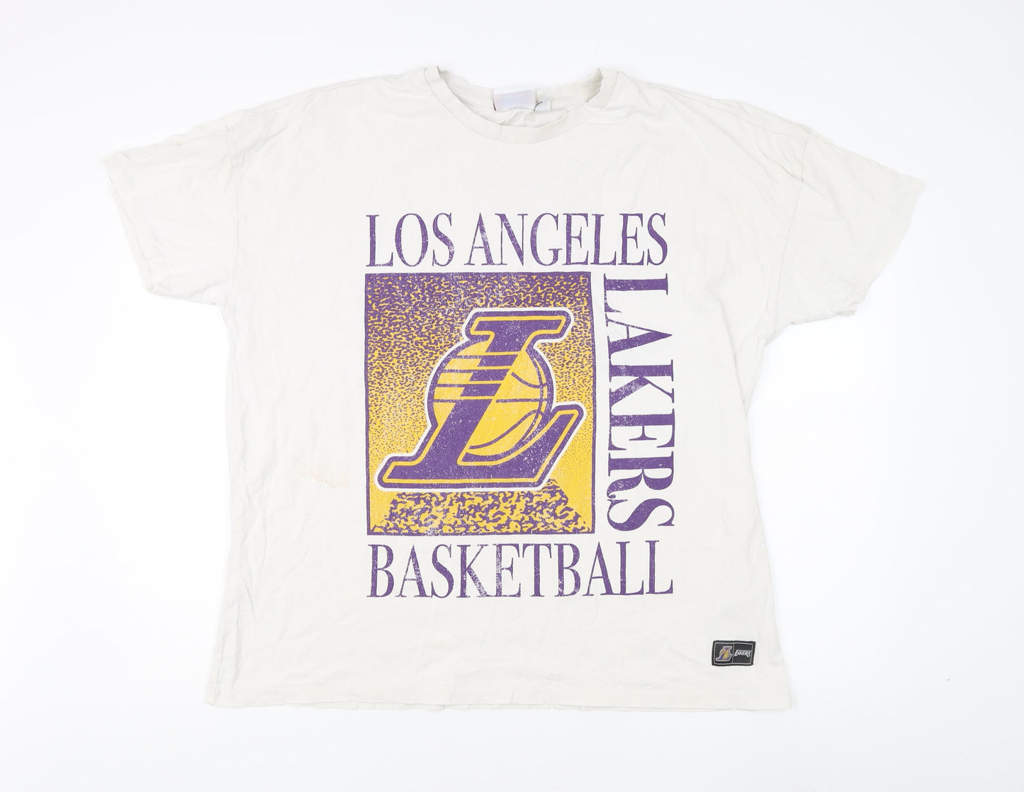 Unisex Adults UK Size XL NBA White Basic T-Shirt