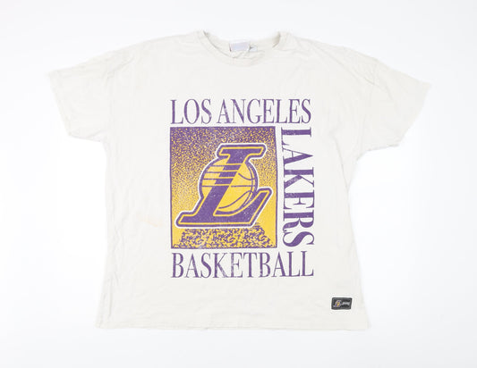 Unisex Adults UK Size XL NBA White Basic T-Shirt