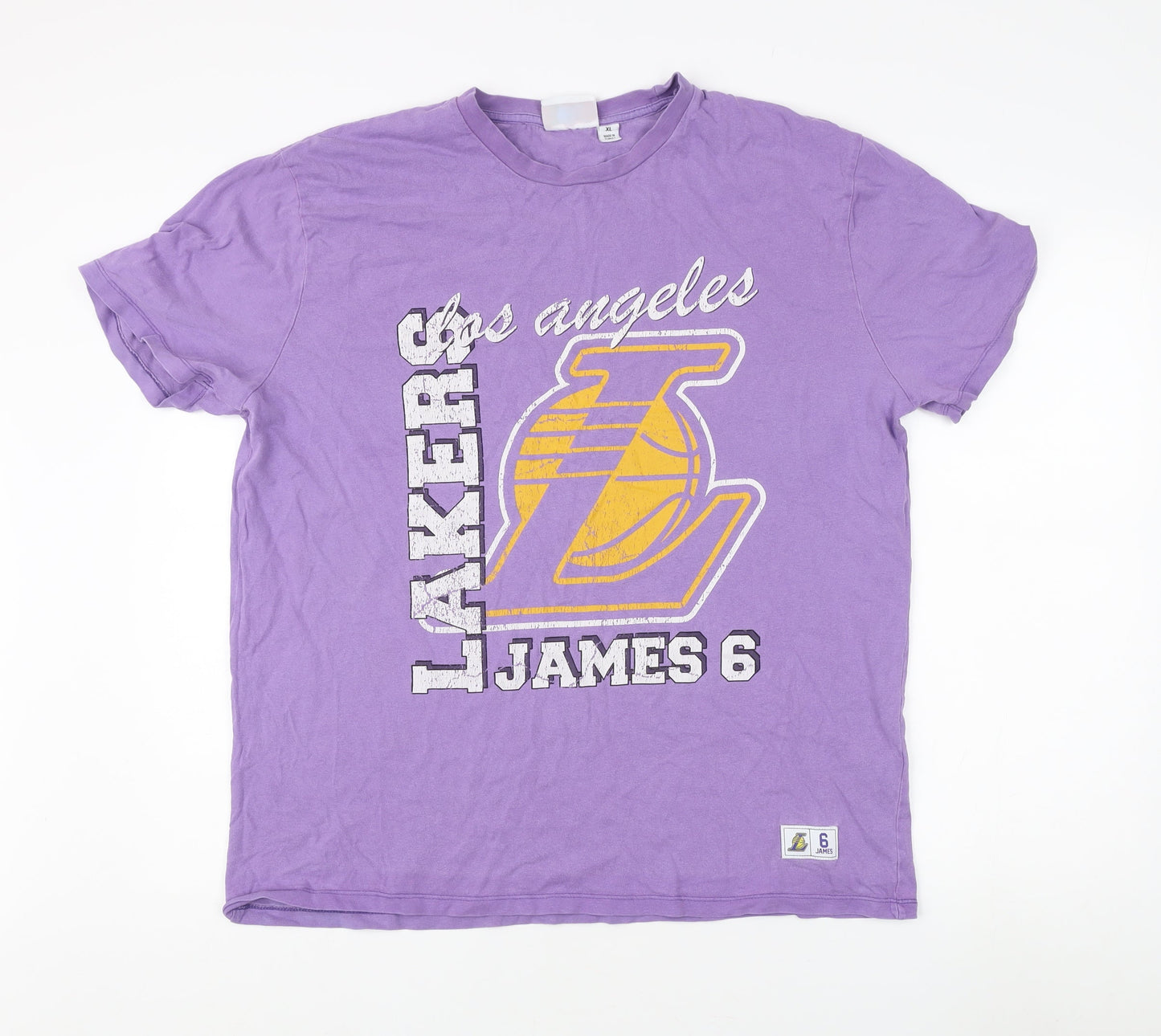 Unisex Adults UK Size XL NBA Purple Basic T-Shirt