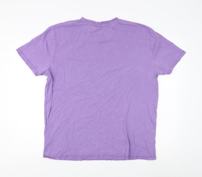 Unisex Adults UK Size XL NBA Purple Basic T-Shirt