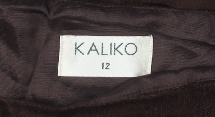 Kaliko Brown Cotton Skirt, Size 12, Women's Wear