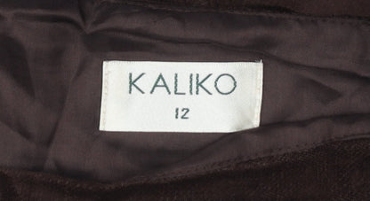 Kaliko Brown Cotton Skirt, Size 12, Women's Wear
