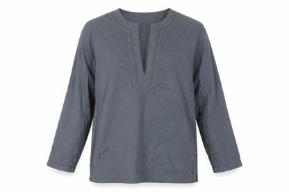 Gap Women's Grey Embroidered Blouse M