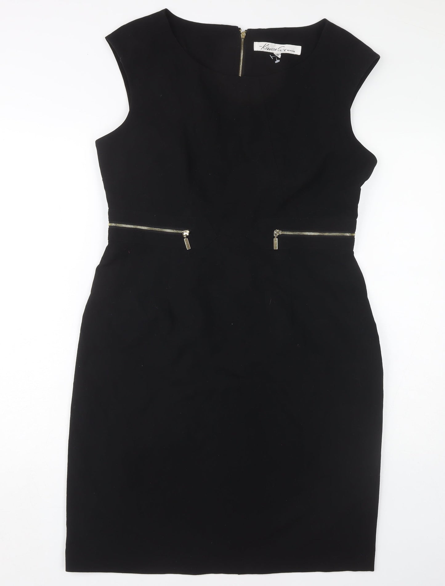 Kenneth Cole Women's Black Dress Size 16 Sleeveless Zip