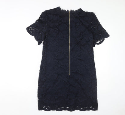 Oasis Women's Blue Lace Sheath Dress UK 10 Cocktail