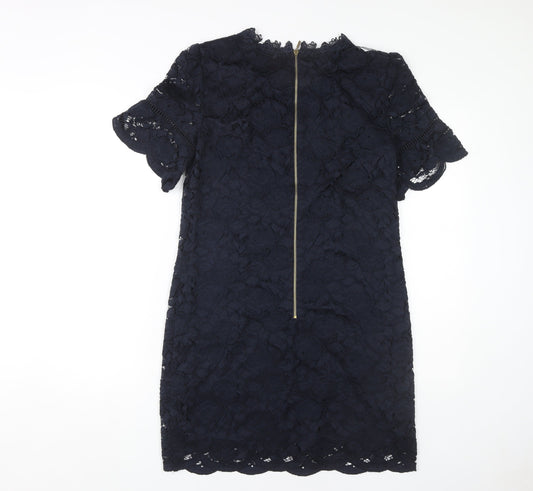 Oasis Women's Blue Lace Sheath Dress UK 10 Cocktail
