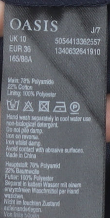 Oasis Women's Blue Lace Sheath Dress UK 10 Cocktail