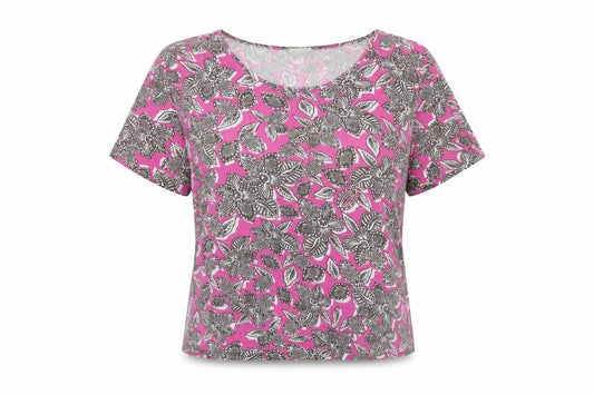 Womens UK Size L Viyella Pink Basic T-Shirt