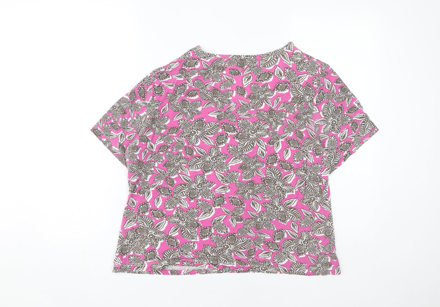 Womens UK Size L Viyella Pink Basic T-Shirt