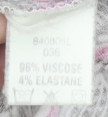 Womens UK Size L Viyella Pink Basic T-Shirt