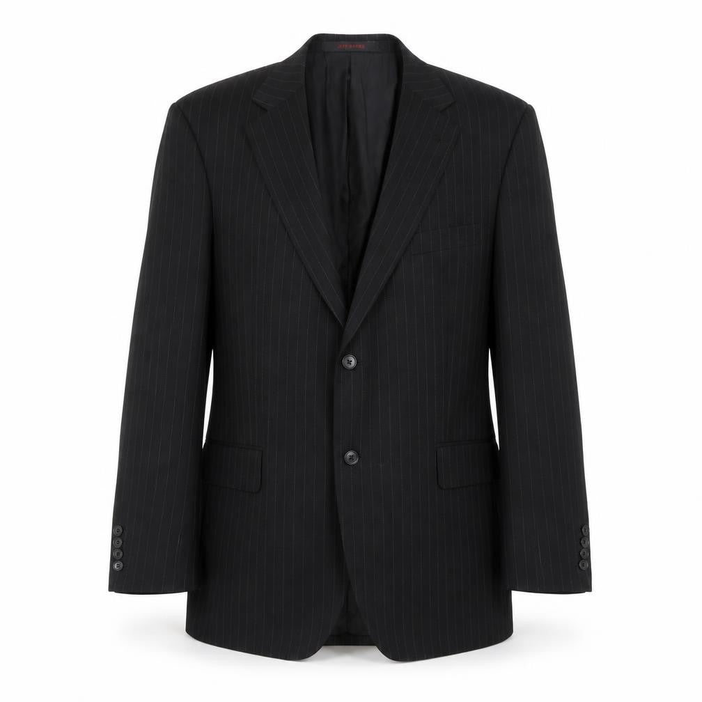 Jeff Banks Men's Black Striped Blazer 44R