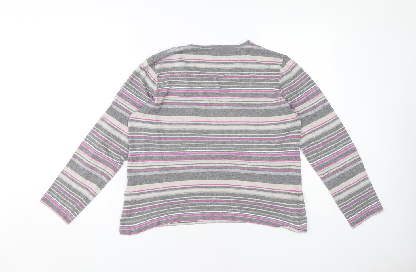 Womens UK Size L Viyella Grey Jersey T-Shirt