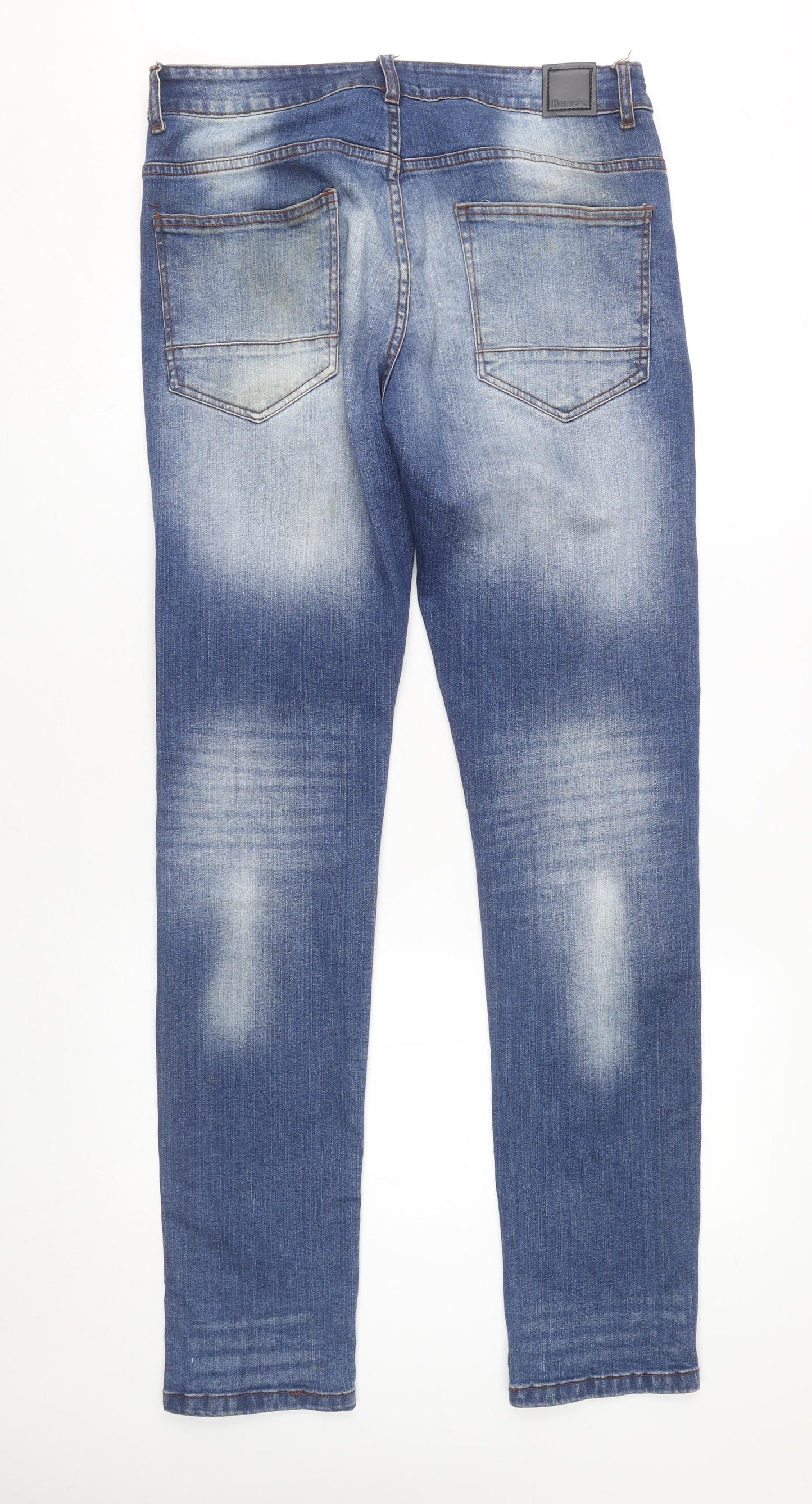 Bench Men's Blue Skinny Jeans 32W 34L Slim Fit