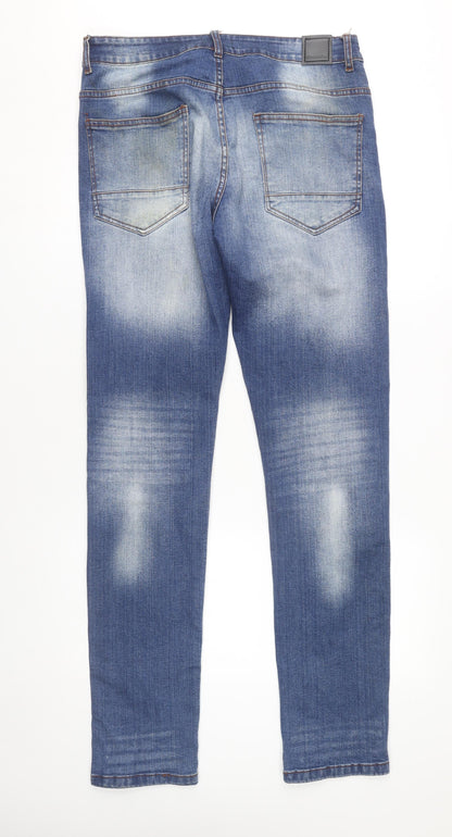Bench Men's Blue Skinny Jeans 32W 34L Slim Fit