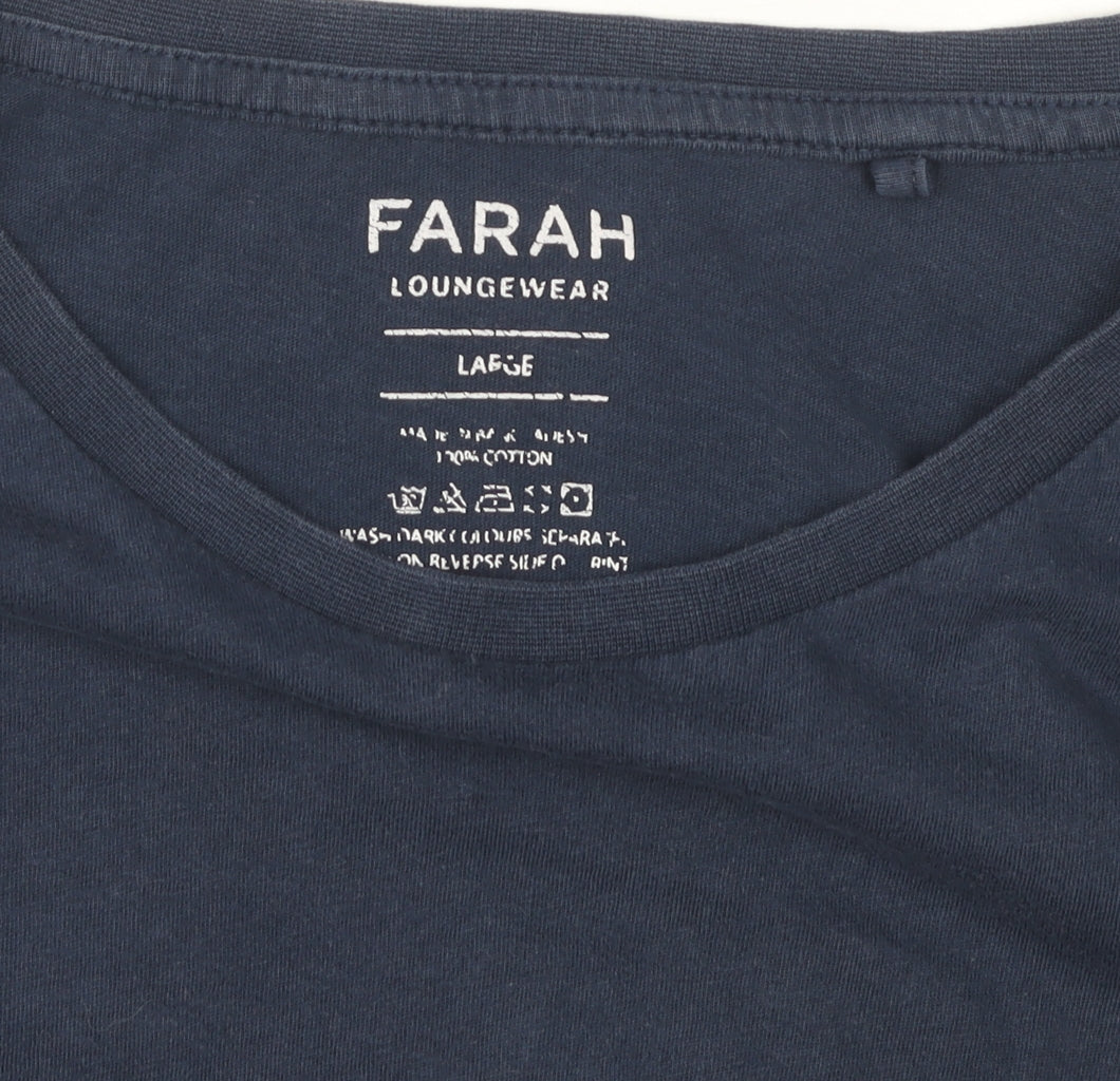 Mens UK Size L Farah Blue  T-Shirt