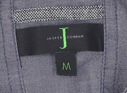 Jasper Conran Men's Grey Cotton Polo Shirt Size M