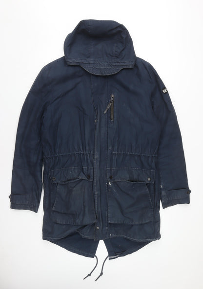 Mens UK Size M Original Penguin Blue Parka Coat