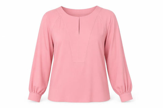 DKNY Women's Pink Blouse, Size S, Boat Neck