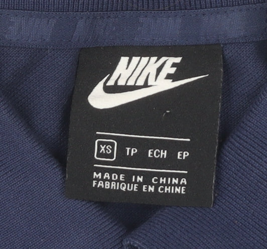 Nike Men's Blue XS Polo Shirt, Short Sleeve Casual