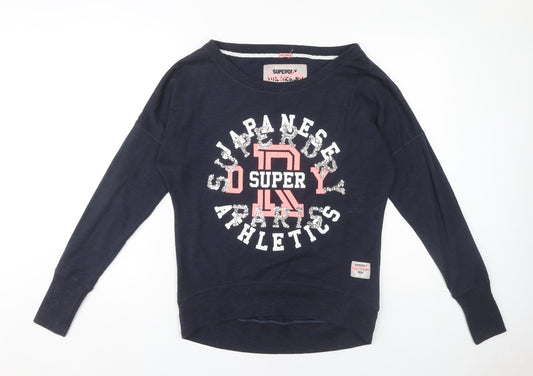 Superdry Women's Blue Pullover Sweatshirt Size S