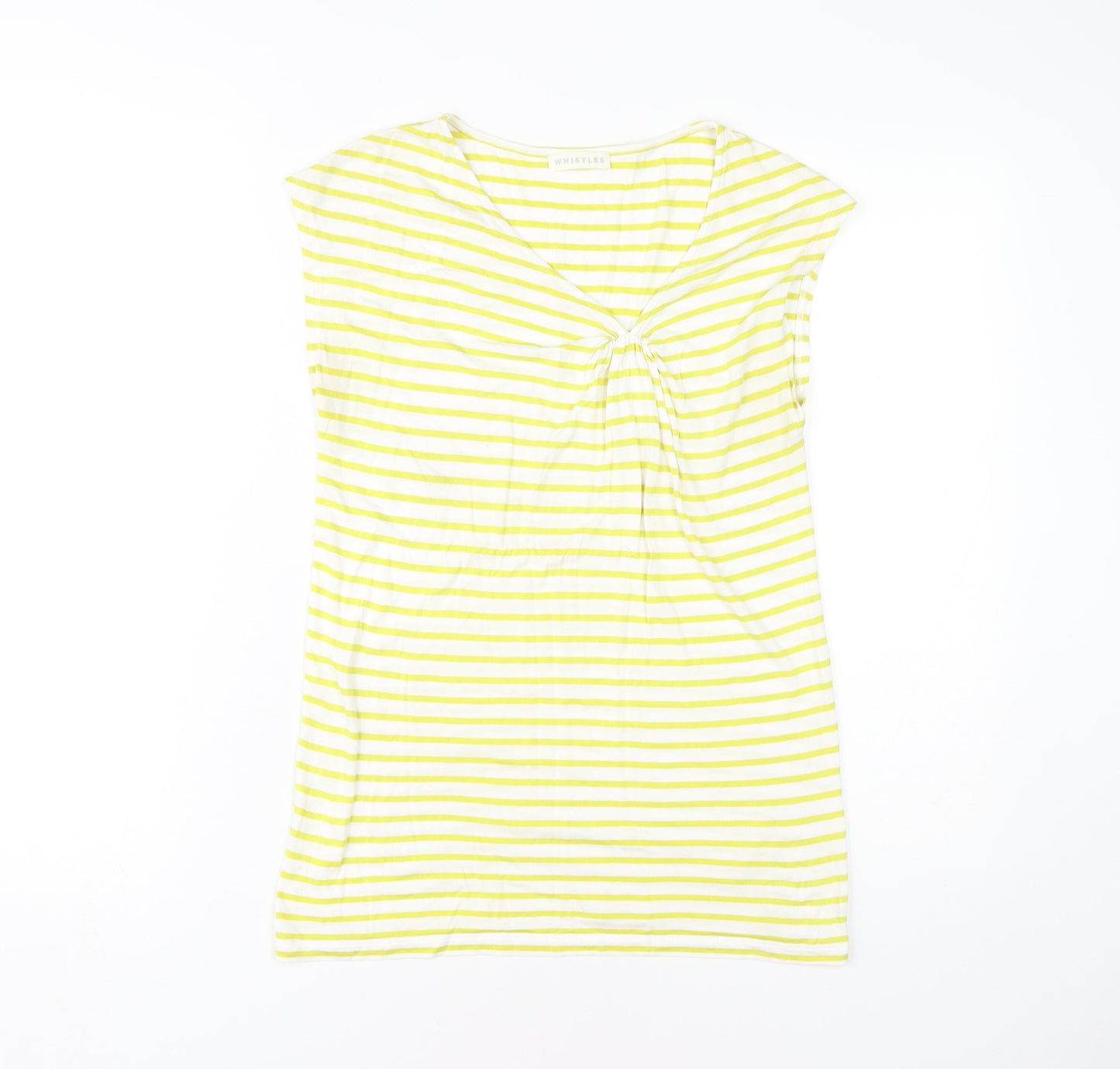 Womens UK Size 2 Whistles Yellow Tunic T-Shirt