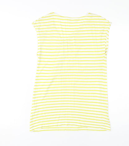 Womens UK Size 2 Whistles Yellow Tunic T-Shirt