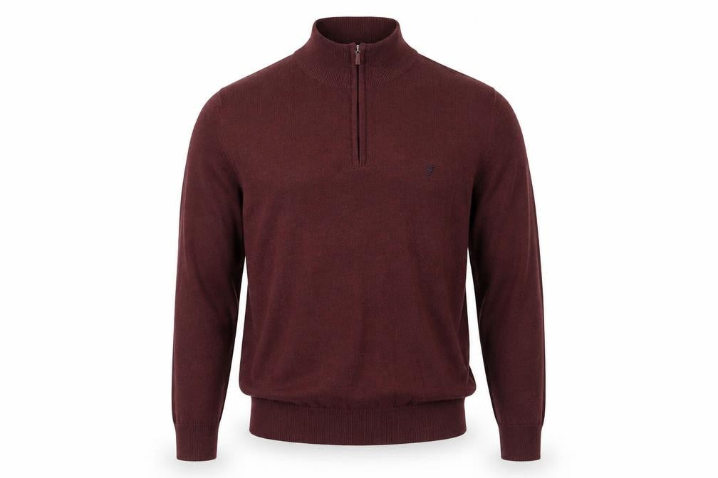 Mens UK Size M Farah Red Henley Jumper