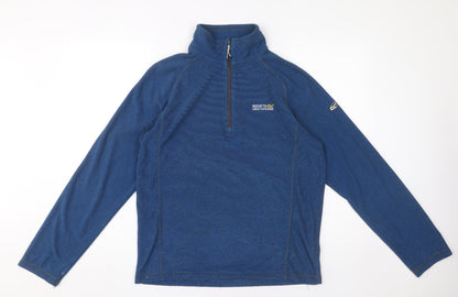 Mens UK Size M Regatta Blue 1/4 Zip Sweatshirt
