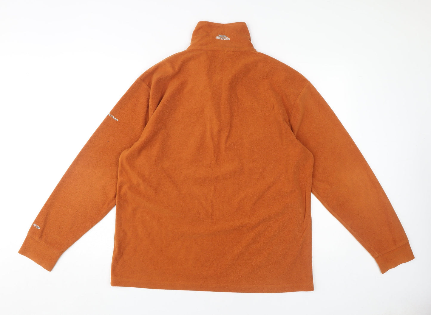 Mens UK Size M Trespass Orange 1/4 Zip Sweatshirt